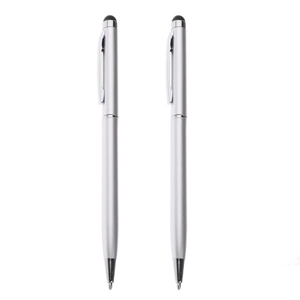 

2 шт емкостный pen сенсорный экран стилус карандаш для телефона tablet silver