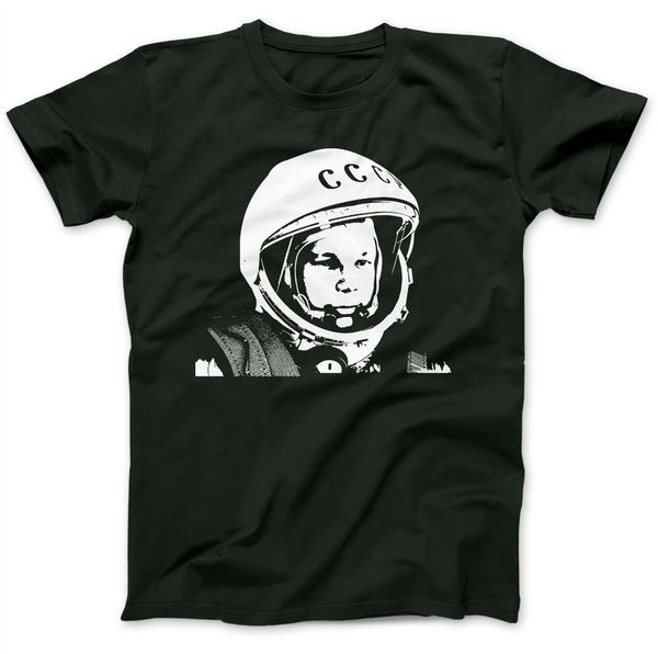 

лето 2019 100% хлопок 100% хлопок печати mens лето o-neck юрий гагарин tribute советский космонавт t-shirt