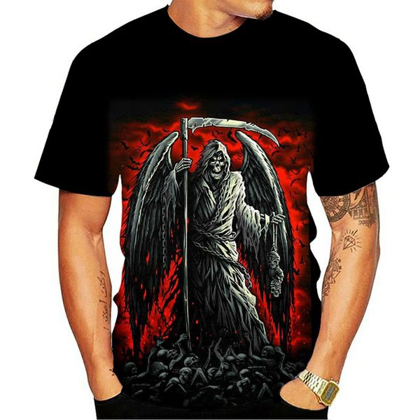 

horror skull compression punisher new street 3d print shirts hentai plus size anime men clothing