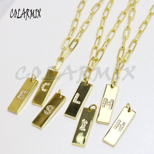 

pendant necklaces design alphabets necklace link chain zircon jewelry 26 letters for women 50988, Silver