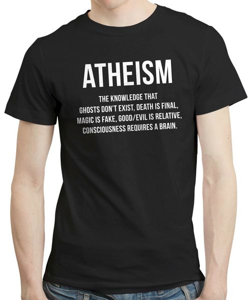 

2019 fashion atheism - t-shirt tshirt funny quote merchandise religion science mens gift idea tees