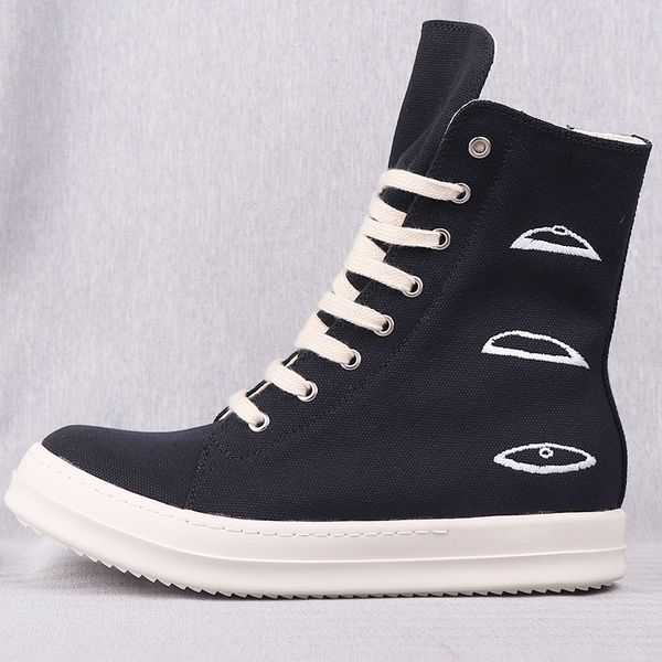 

high-canvas men shoes new list tide fashion persional four seasons can wear black boots head wild female couple tide shoes