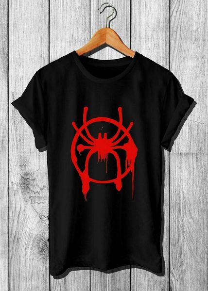 

new popular spiderverse miles logo t-shirt men casual wear s-3xl breathable tee shirt
