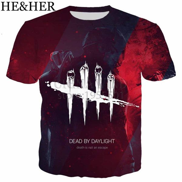 

new arrive popular game dead by daylight cool 3d print shirts humor horror humor men clothing