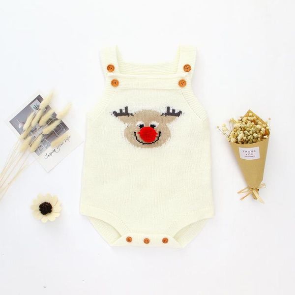 

новорожденный ребенок bodysuits мода рождество вязаной младенческая детские девушка мальчик безрукавка комбинезоны техника осень зима дети о, Blue