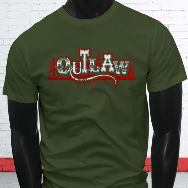 

2020 fashion desert outlaw loner independent cowboy country mens military green t-shirt tee shirt