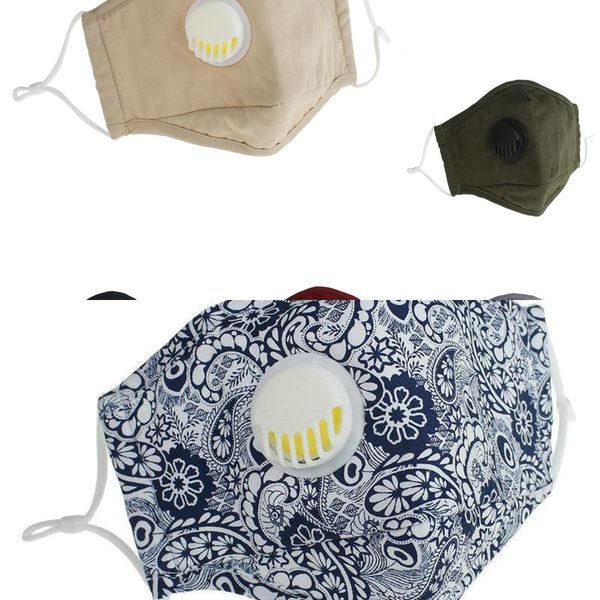 

mask reusable new washable pm2.5 anti-dust 2020 face masks valve protective cotton face ma s07p