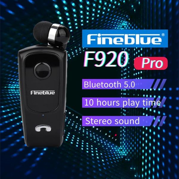 

fineblue f920 pro bluetooth 5.0 retractable earphone wireless clip for 11 bluetooth-earphone with mic earphone-bluetooth