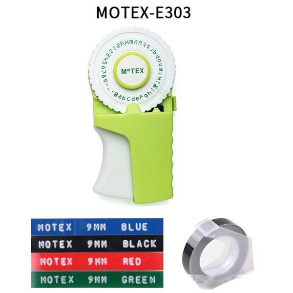 

3d diy manual label maker for motex e-303 coding machine bump personalized stereo embossing sticker printer green