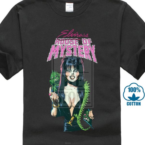 

эльвира повелительница тьмы фильм плакат homme tshirt мода харадзюку t shirt прохладный логотип футболки o шеи
