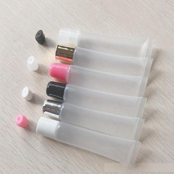 

10ml 15ml 20ml empty lipstick tube,lip balm soft hose,makeup squeeze sub-bottling,clear plastic lip gloss container