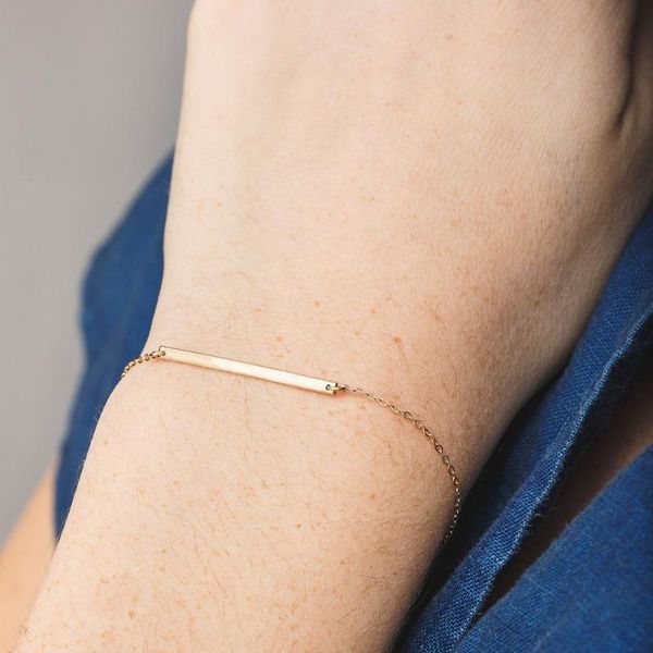 

custom lettering charm bracelet for women gold steel stainless steel couple bracelets fashion jewelry friends gifts, Black