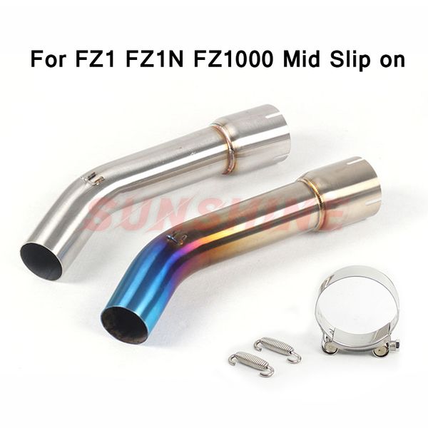 

для yzf fz1 fz1n fz1000 выхлопных мотоциклов на средние системы мотоцикл средняя труба 2007 2008 2009 2010 2012 2017-2020
