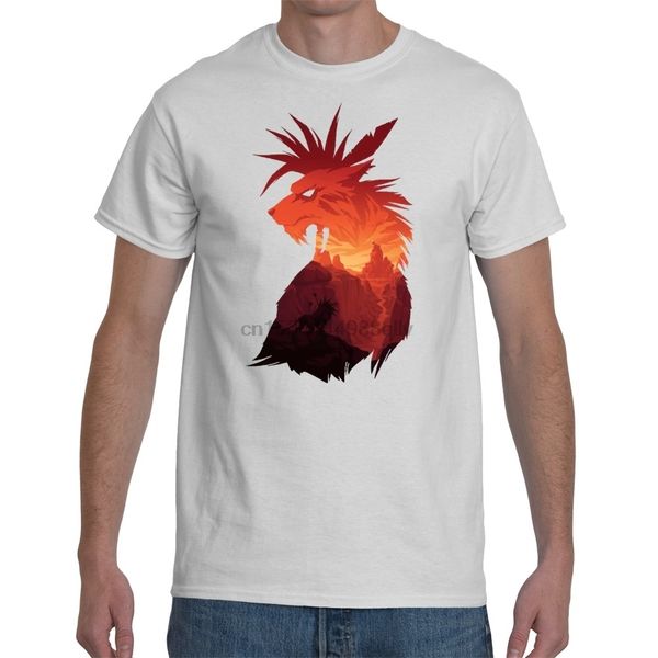 

final fantasy 7 red xiii artwork fashion mens white tshirt
