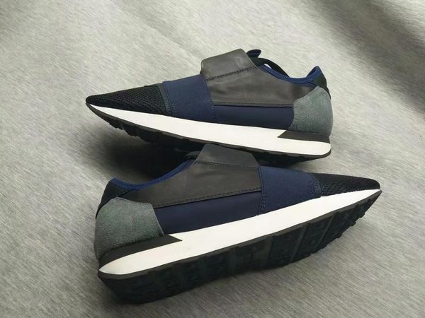

designer shoes man casual shoes 2019 new brand fashion flats runners racer luxury shoes womens with box, Black