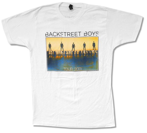 

backstreet boys-sunset 2013 tour-white lightweight t-shirt summer short sleeves cotton fashion