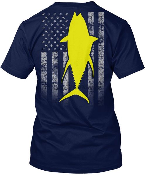 

yellowfin tuna flag amz popular tagless tee t-shirt