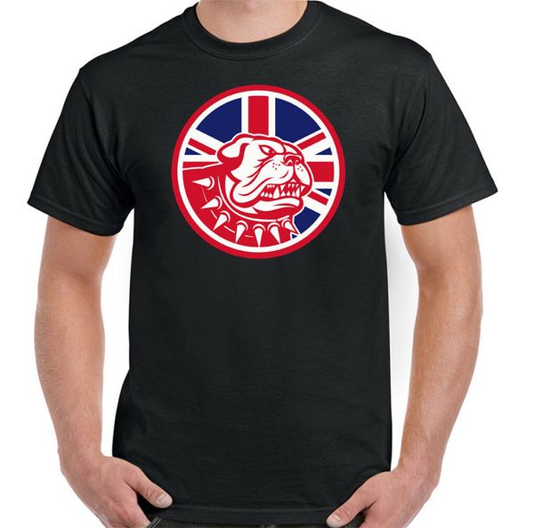 

british bulldog union jack flag mens t-shirt st georges day football england fitness tee shirt