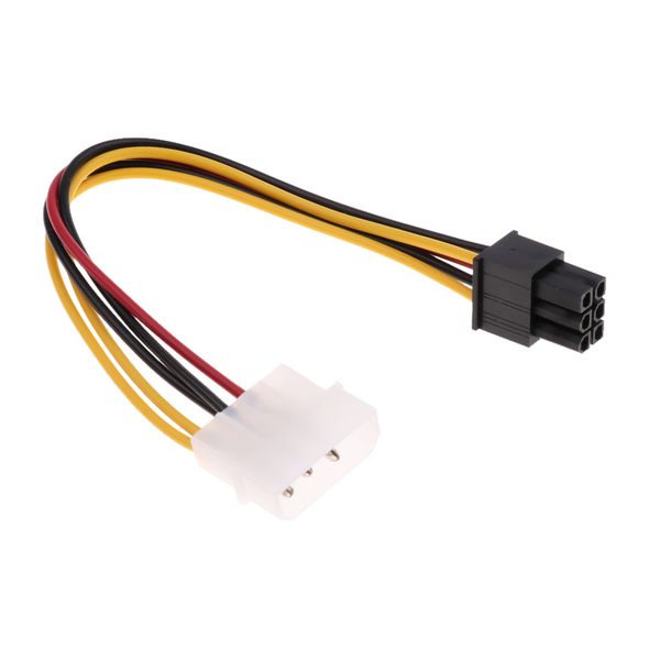 

pci-e 4 pin to 6 pin display extension graphics video power cable