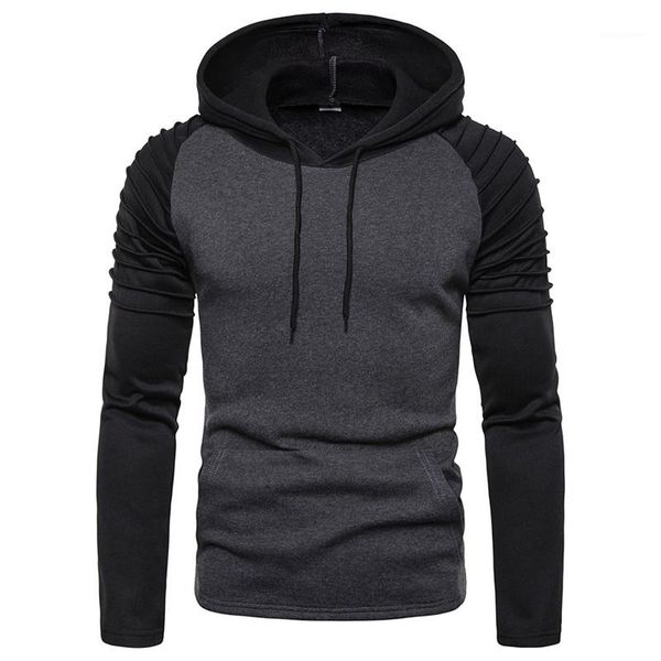 

hoodies shoulder fold plus size pullover sweatshirts casual mens spring hoodies fashion mens designer, Black