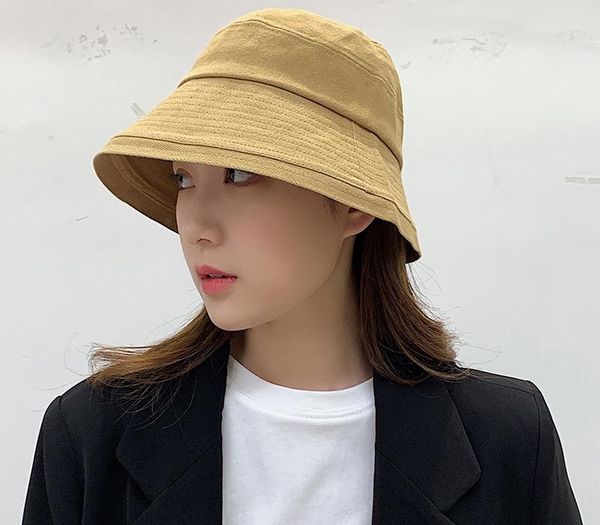 

summer bucket hat for women sun hat korean sunscreen small brim fishermen caps basin chapeau beach panama hip-hop hats bob caps, Blue;gray