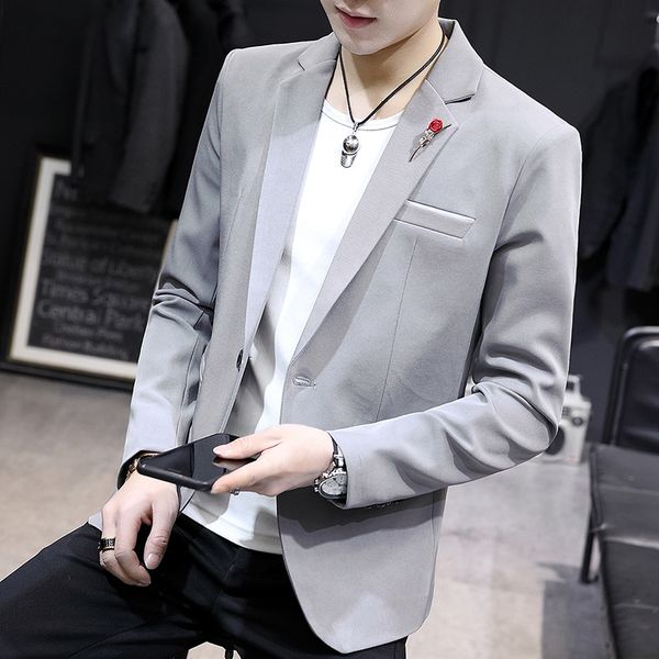 

evening show ktv cool 2020 new style suit men spring and autumn korean-style handsome small suit slim fit single west coat, White;black