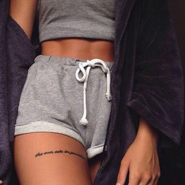 

shorts women summer trackpants workout fitness high waist bandage waist belt women outwear shorts selling, White;black