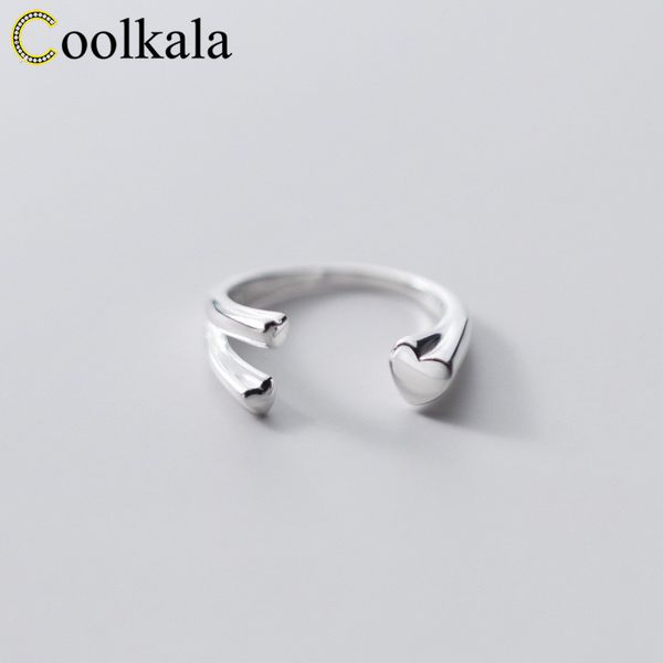 

coolkala серебра женщин просто любовь вилка открытия регулируемое кольцо, Golden;silver