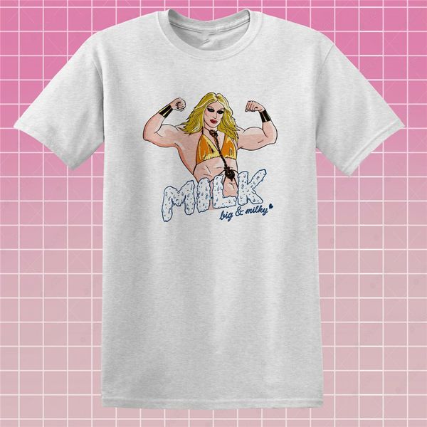 

milky t-shirt drag lgbt race all tee ru stars gay pride queen velour bottom funny tee shirt