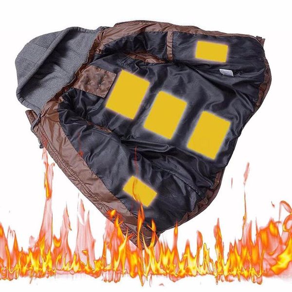 

outdoor t-shirts electric heating sheet pads warmer pad for vest carbon charged fiber jacket 5v usb q7e9, Gray;blue