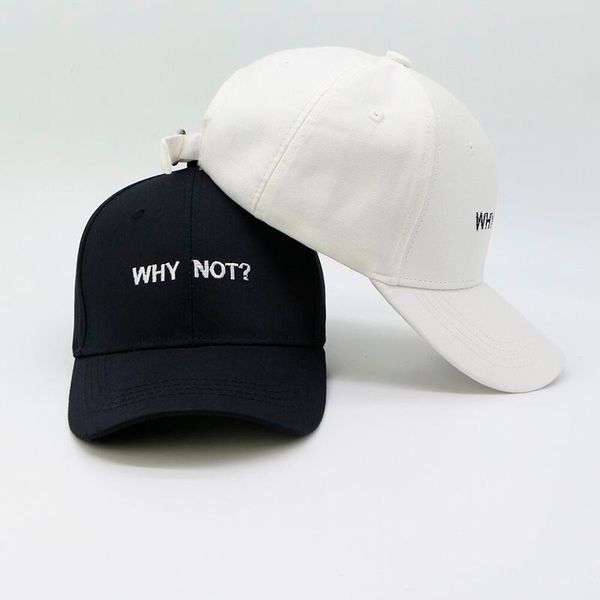 

letter why not snapbacks baseball cap hip hop hat for men women dad hat gorras boy girls cotton black white bone caps, Blue;gray
