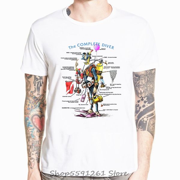 

original basic design vintage shirts love scuba dive t shirt men the complete diver t-shirt fashion casual shirt tees
