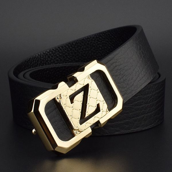 

letter z belt men's genuine leather youth casual korean style versatile trendy youth personality simple belt beltbelt ack3k, Black;brown
