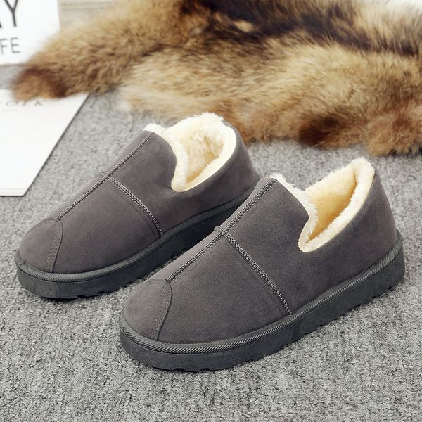 

ankle boots for women plush snow boot women slip on winter warm shoe woman house shoes casual zapatos de mujer home boots 2020, Black