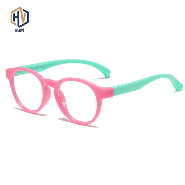 

kids spectacles goggles tr90 glasses frame eyewear kids uv400 protection anti bue ray eyeglasses children boys girls, Black