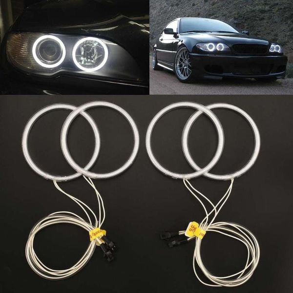 

led angel eyes lamp kit halo ring car headlight for e36 e38 e39 e46 modified car lights angel eye partsled eyes lamp kit h