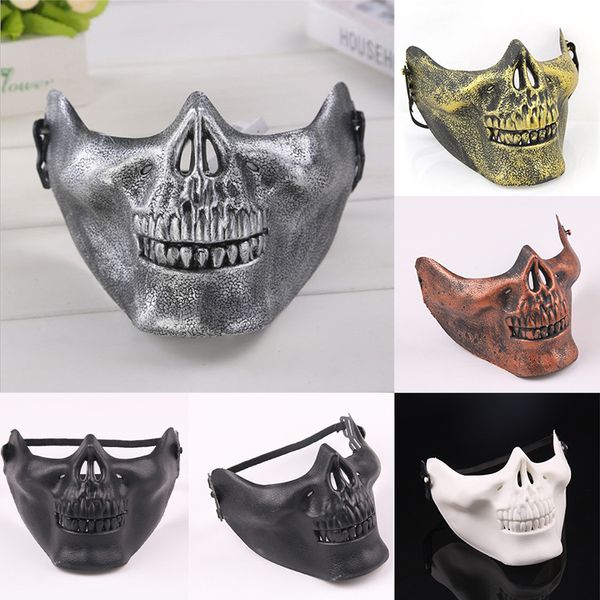 

маска карнавал подарочого scary череп скелет пейнтбол нижней половина лицо маску для лица защитной маски воинов для halloween party маски