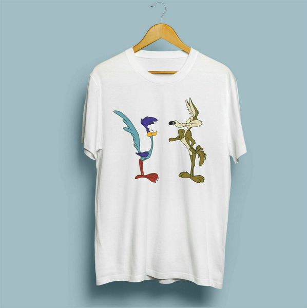 

wile e. coyote t-shirt, the road runner cartoon movie women men tee cotton breathable men tee shirt