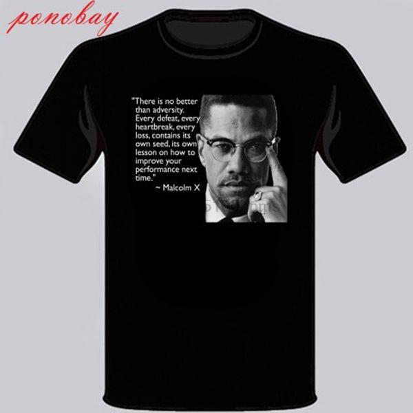 

new malcolm x quotes mens black t-shirt size s m l xl 2xl 3xl