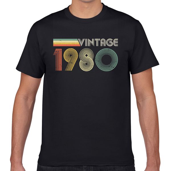 

t shirt men vintage 1980 fit inscriptions geek short male tshirt xxxl