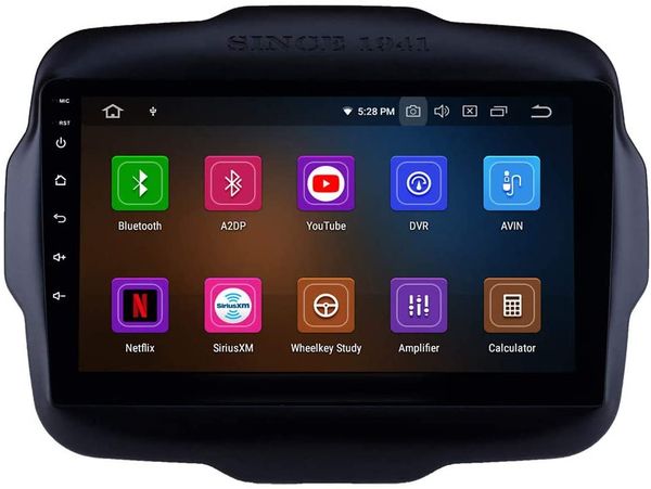 

9 inch android 10 touchscreen car multimedia player for jeep renegade 2016 with wifi bluetooth music usb cax support dab swc