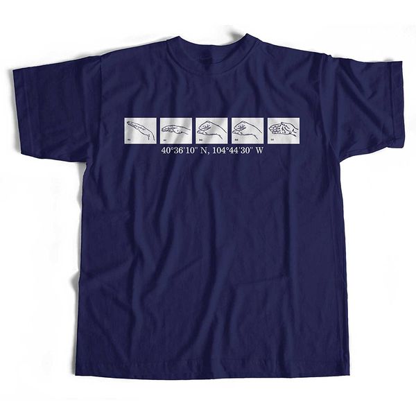 

2019 new summer tee shirt вдохновленный закрыть encounters тенниска - рука сигналов координаты старая школа хулиганами movie оригинал