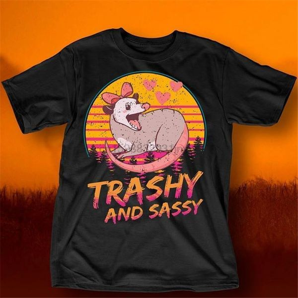 

funny trashy and sassy possum men black t shirt cotton s-3xl us supplier harajuku tee shirt