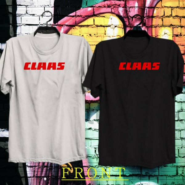 

claas tractors company logo black &amp white t shirt tee 100% cotton