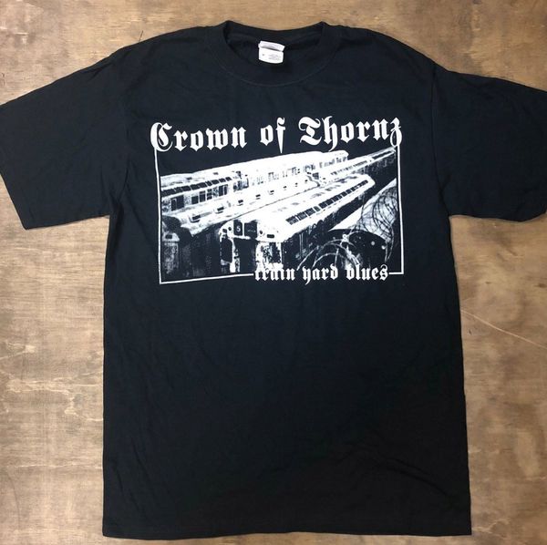 

crown of thornz train yard blues shirt nyhc skarhead madball agnostic front print t shirt summer style hot