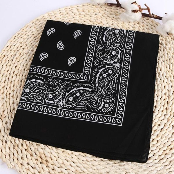 

head wrap printing multifunctional cotton neck scarf hip hop style wristband square towel handkerchief outdoor riding, Blue;gray