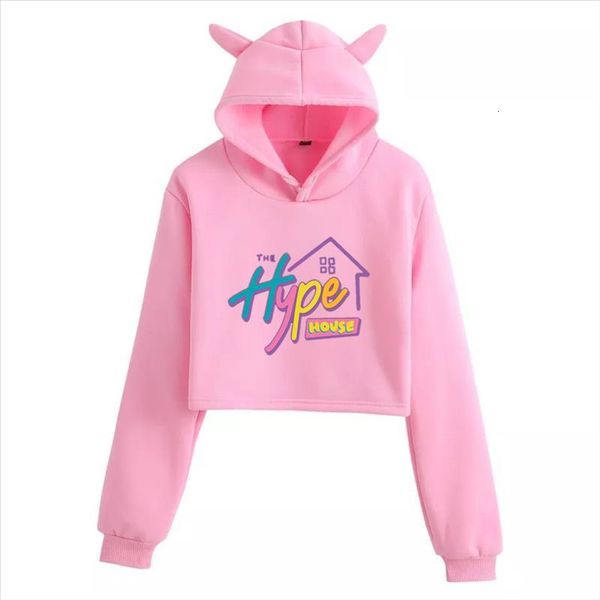 

the hype house hoodie sweatshirts women charli d'amelio print hoodie addison rae turtleneck sweatshirts drop shipping, Black