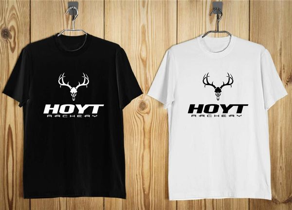 

new hoyt archery logo men's t-shirt black and white c classic custom design tee shirt