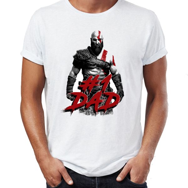 

men's t shirt world's number 1 dad kratos the god of war gaming badass tee