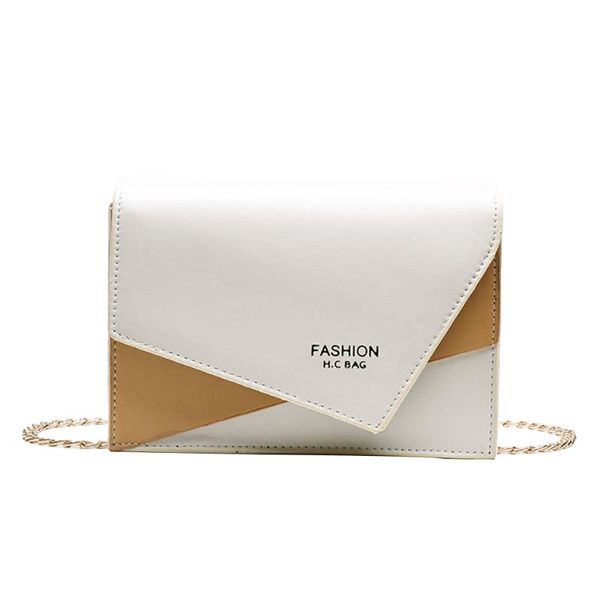 

fashion women contrast single shoulder slung chain wild small square bag chain messenger bag handbag #zer